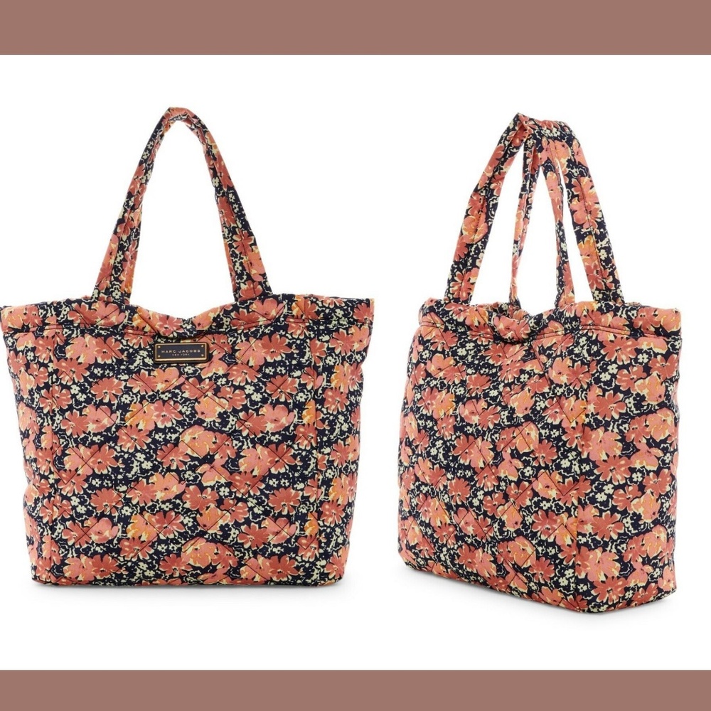 NWT Marc Jacobs‎ Quilted Wildflowers Tote Bag Purse in Eclipse floral